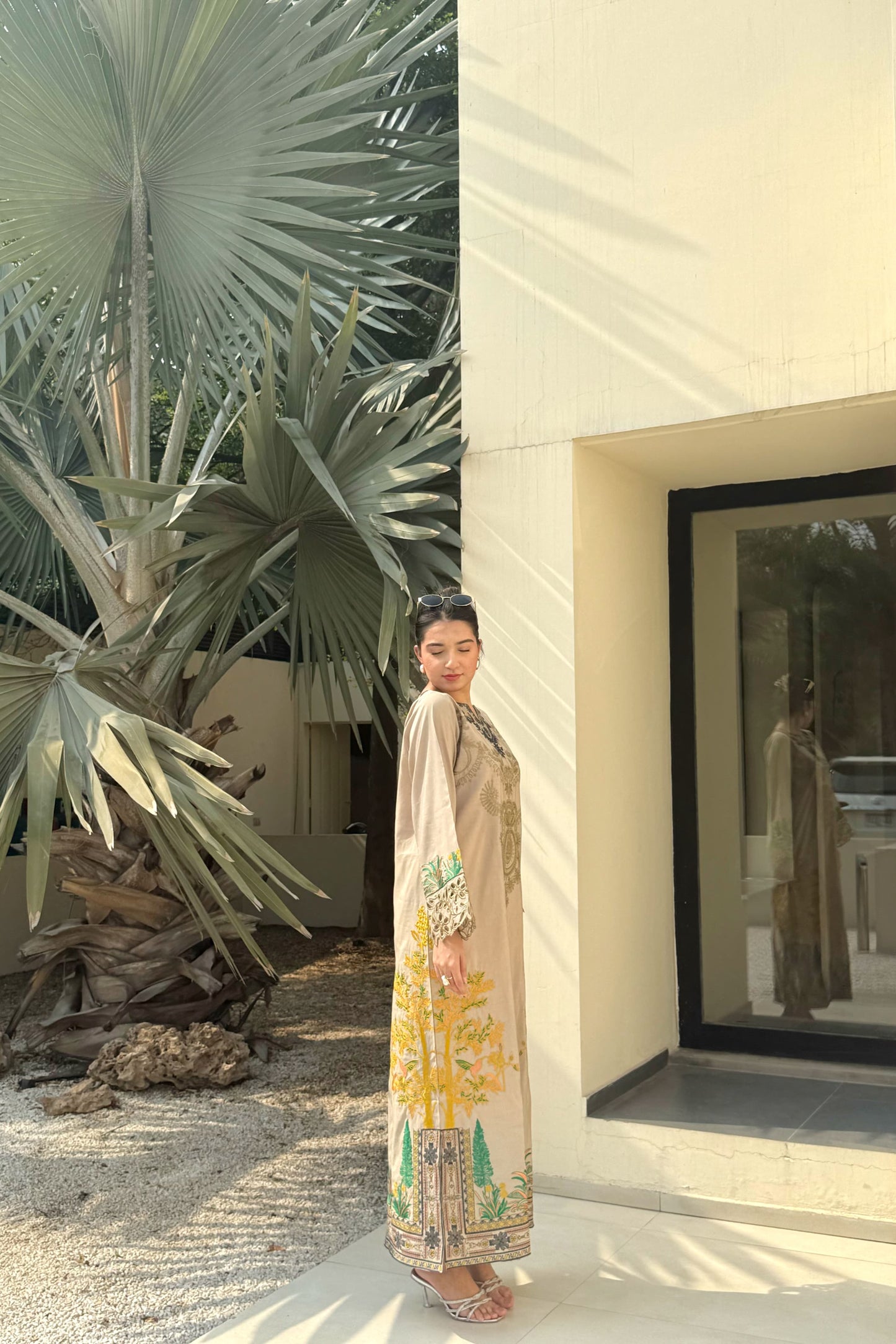 KHAAKI LONG KAFTAN 2PCS