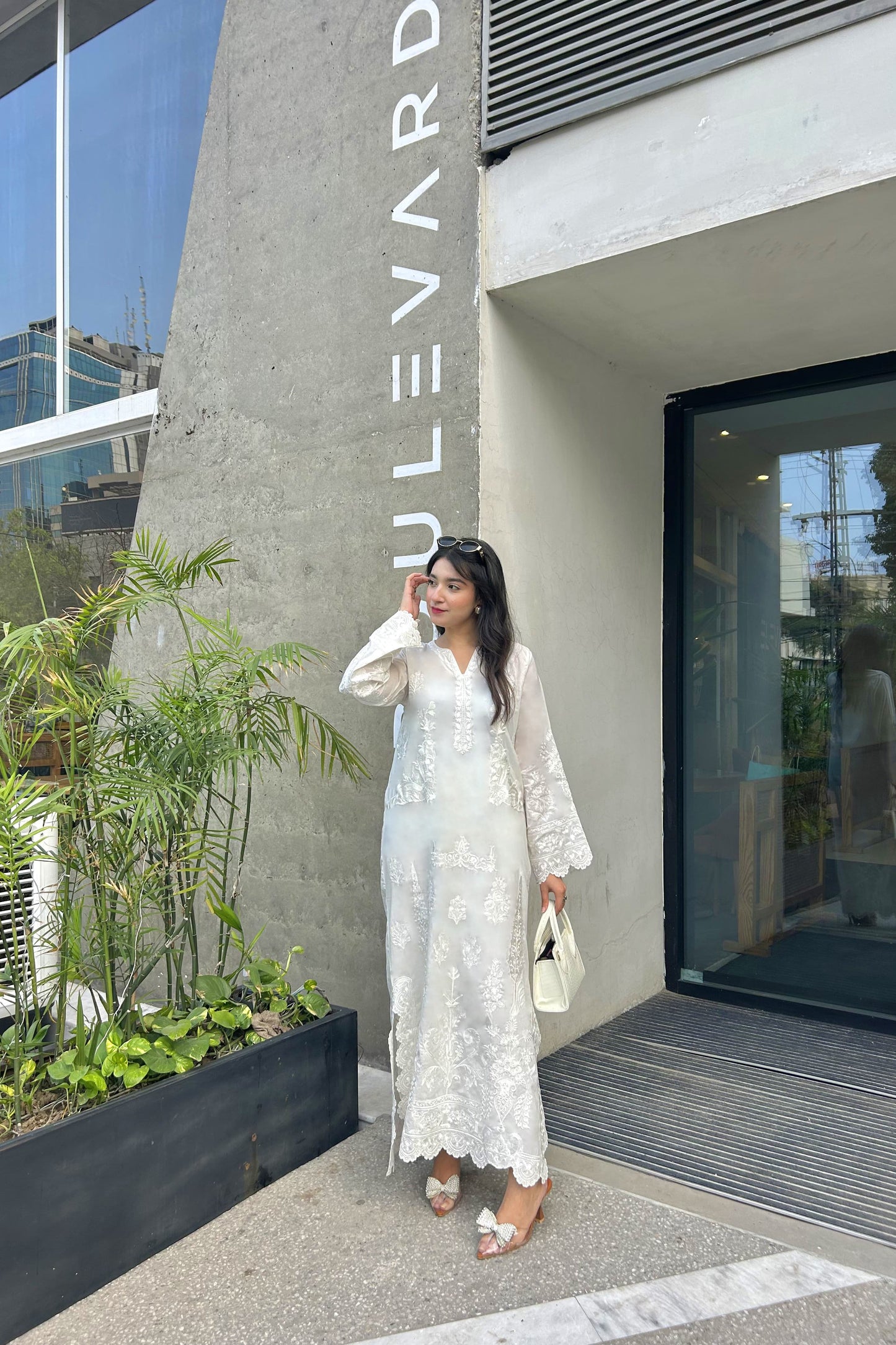WHITE 2PCS kaftan