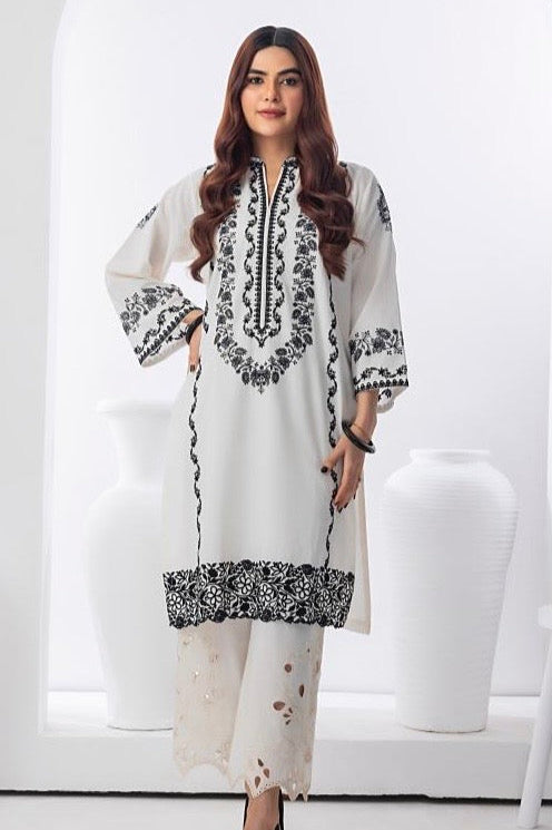 White & Black Co-Ord Set