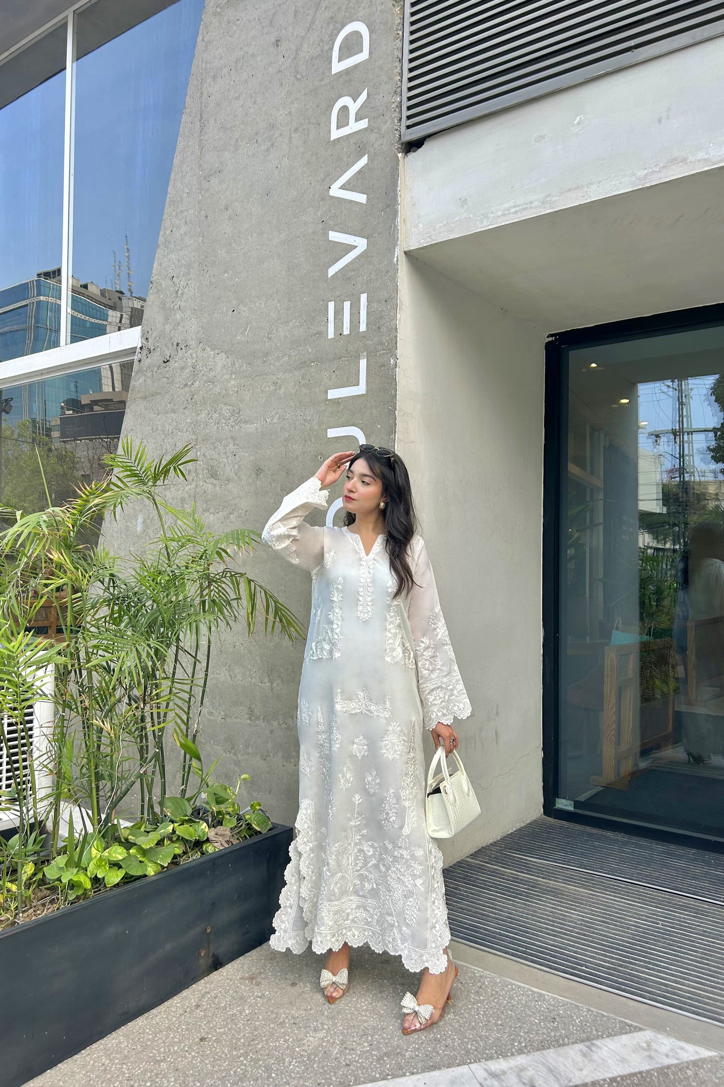 WHITE 2PCS kaftan