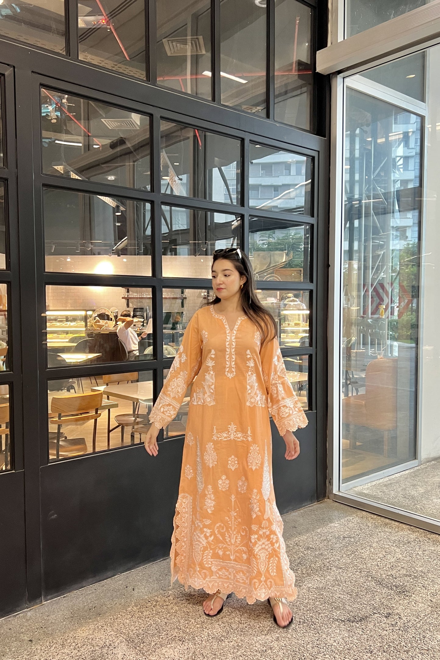 LIGHT SALM0N 2PCS kaftan
