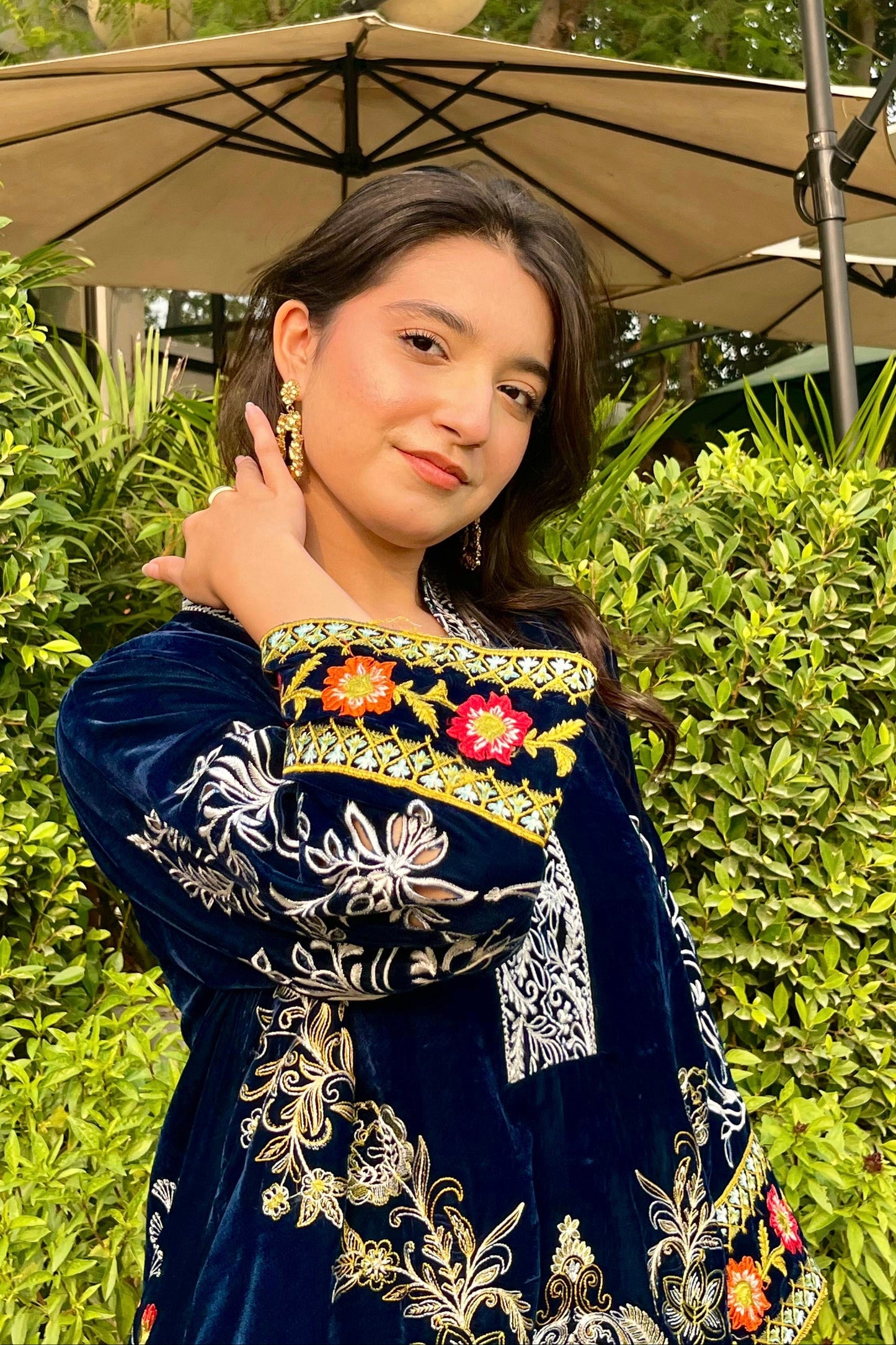 velvet-co-ord (navy blue )
