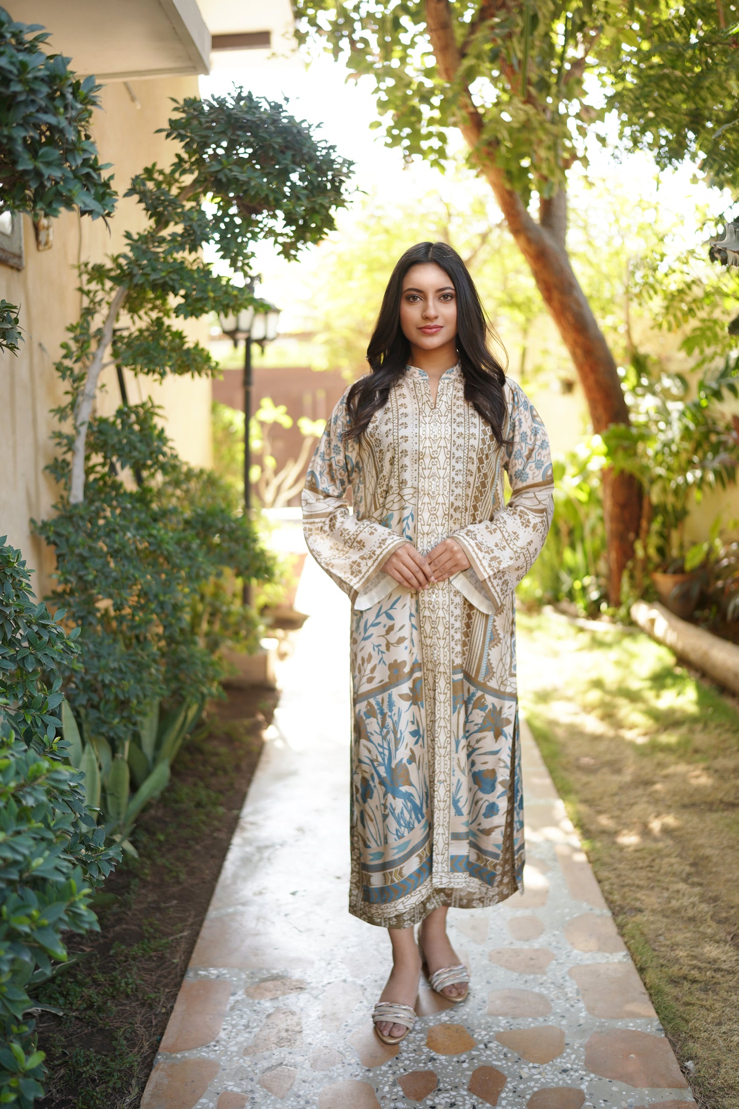 AJRAK STYLE PRINTED 2 PCS DRESS