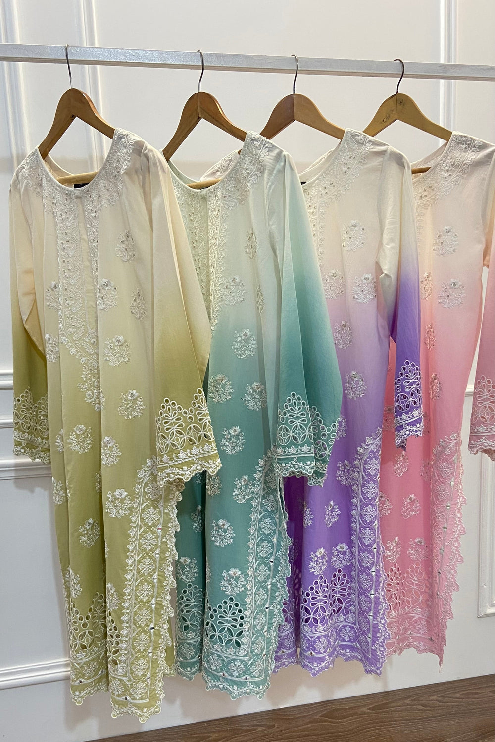 SHADED AQUA GREEN KURTA