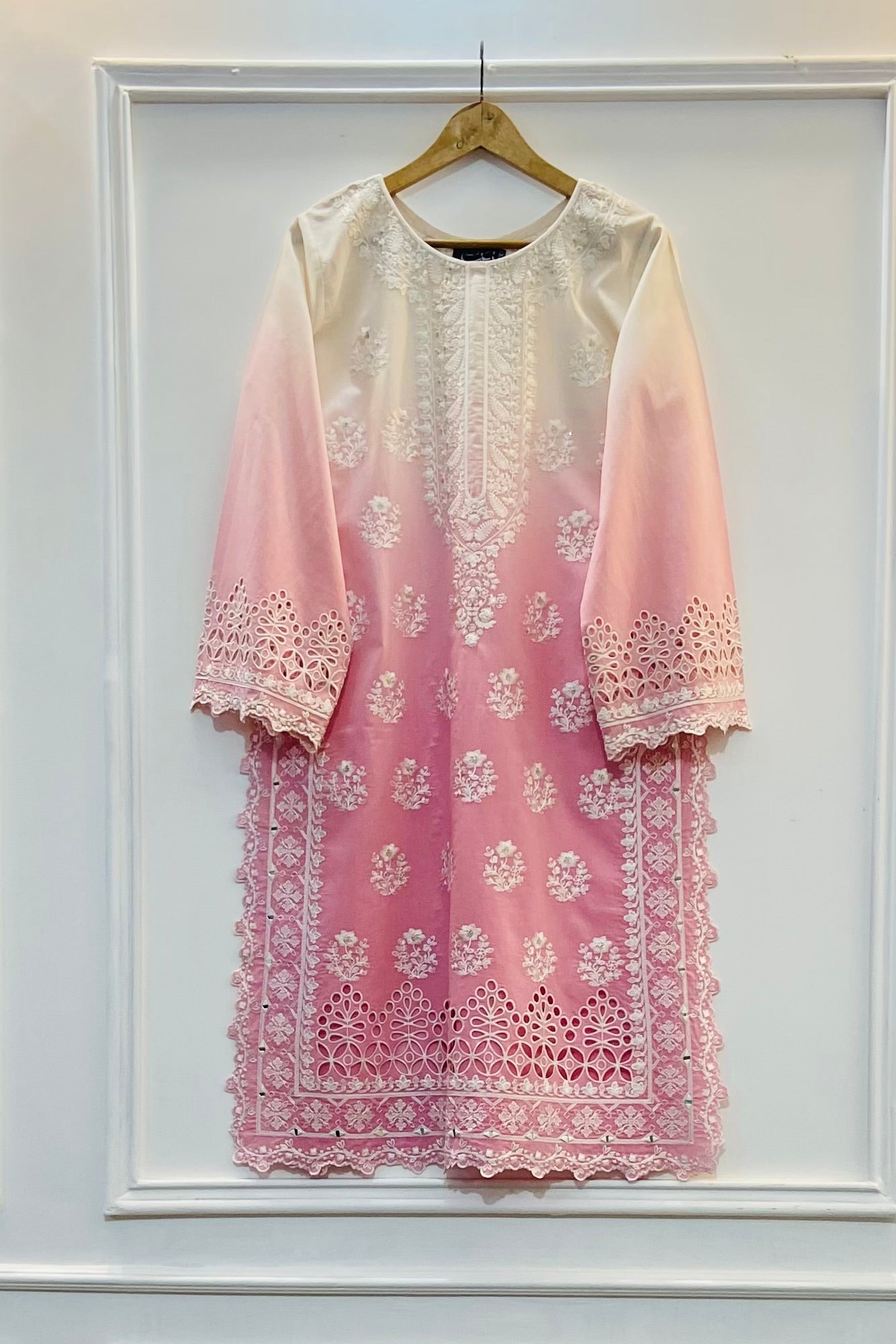 SHADED PINK & WHITE KURTA