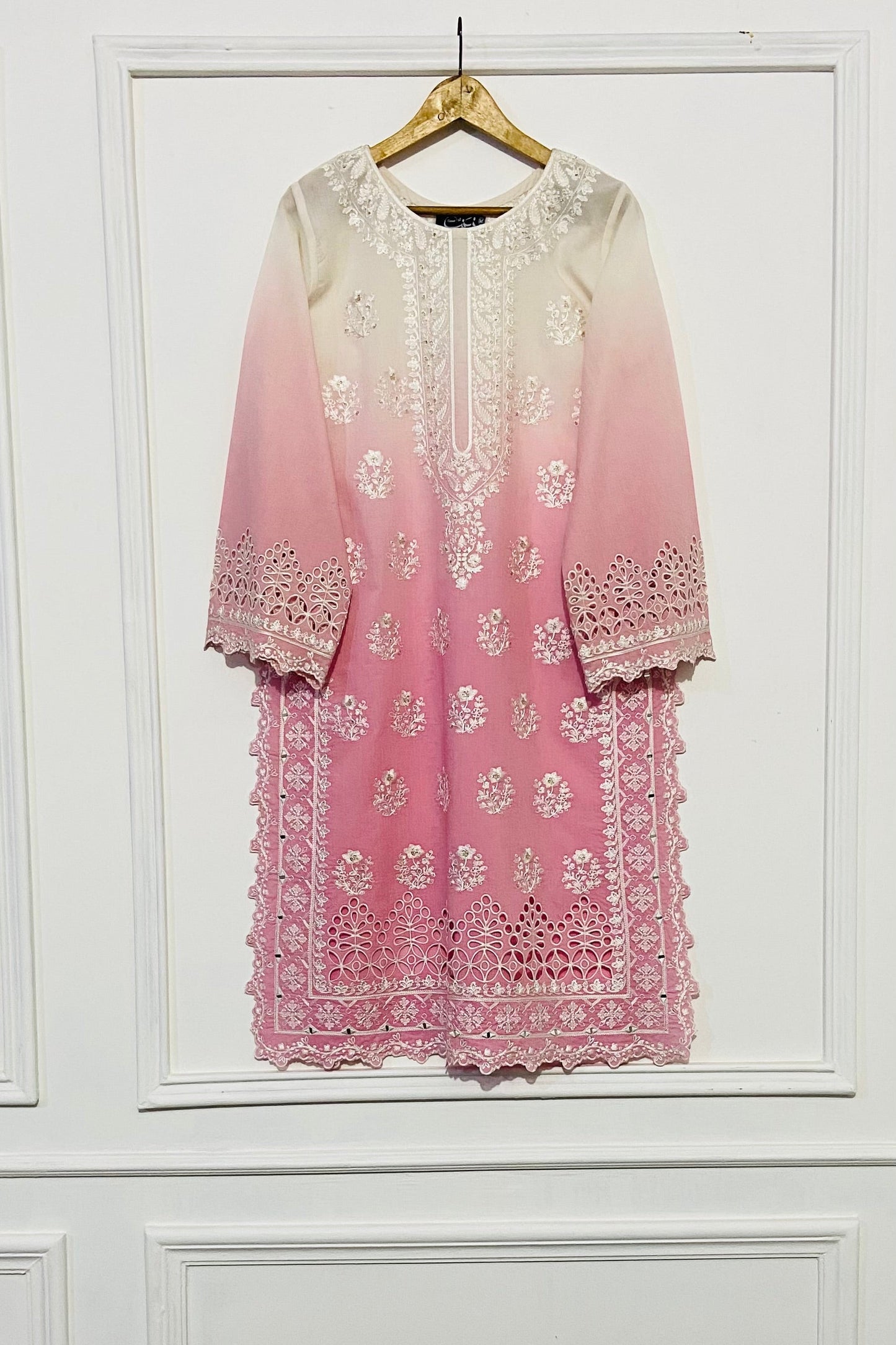 SHADED PINK & WHITE KURTA