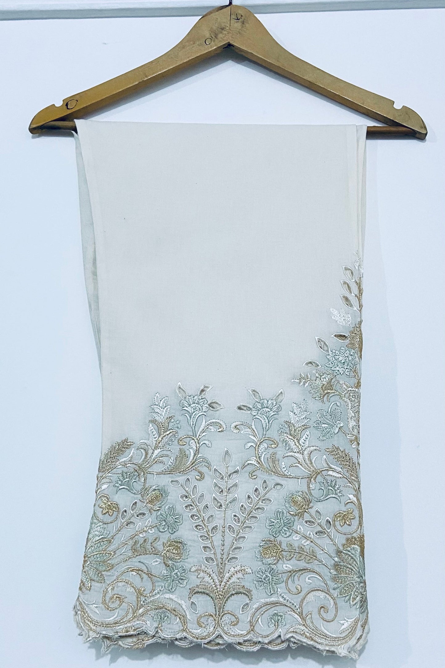 Ivory Embroidered & Cut Work Pant