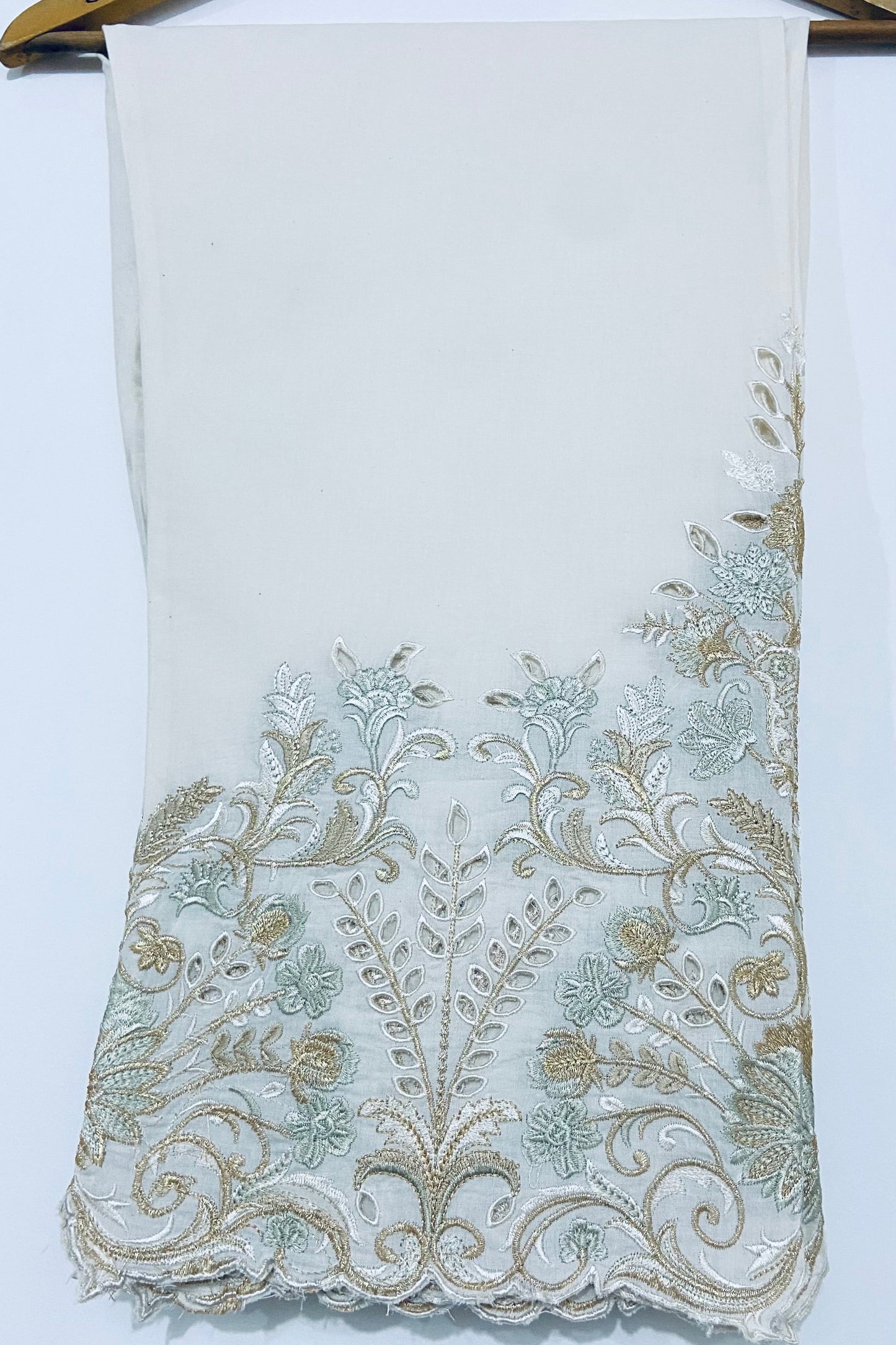 Ivory Embroidered & Cut Work Pant