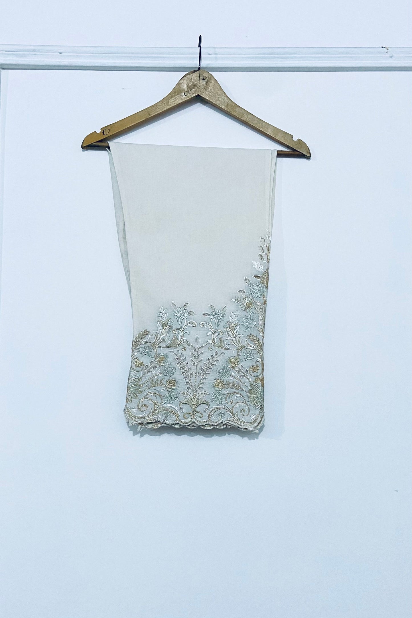 Ivory Embroidered & Cut Work Pant