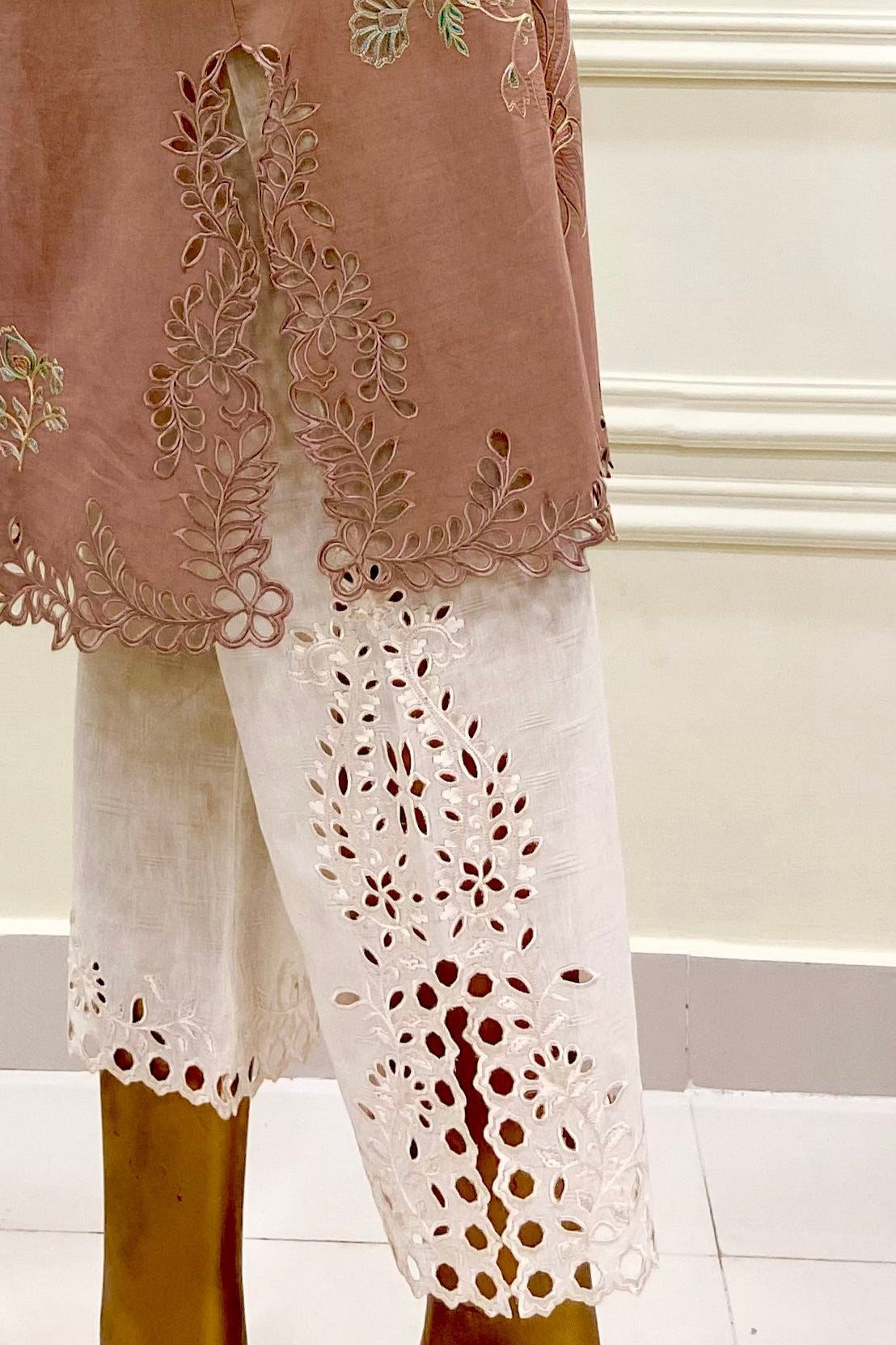 Ivory Cut Work Pant