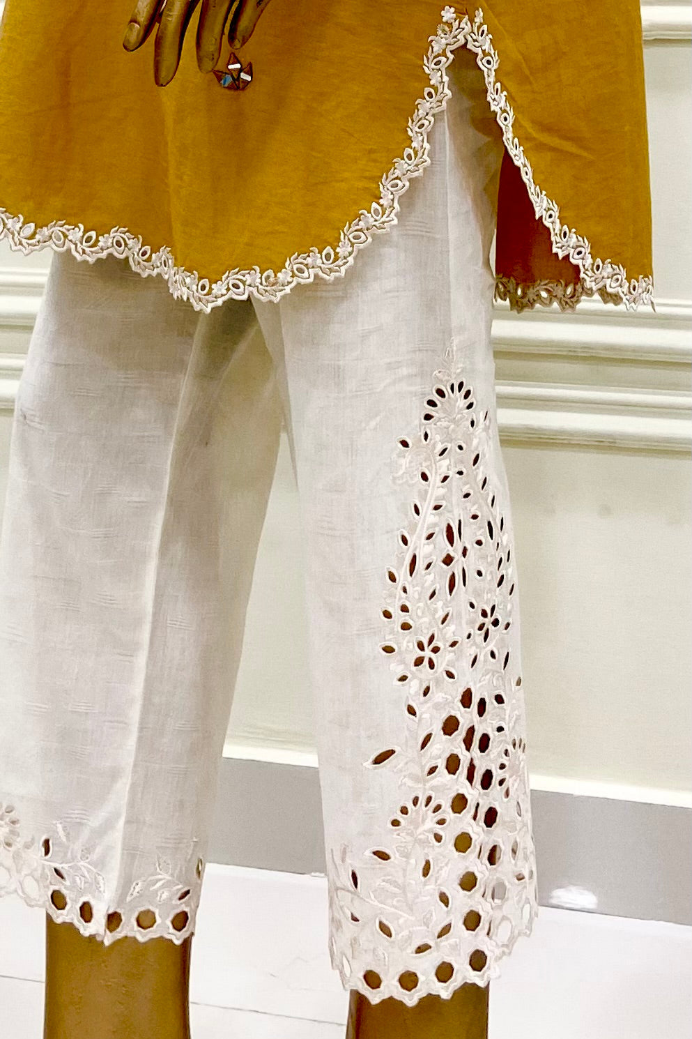 Ivory Cut Work Pant