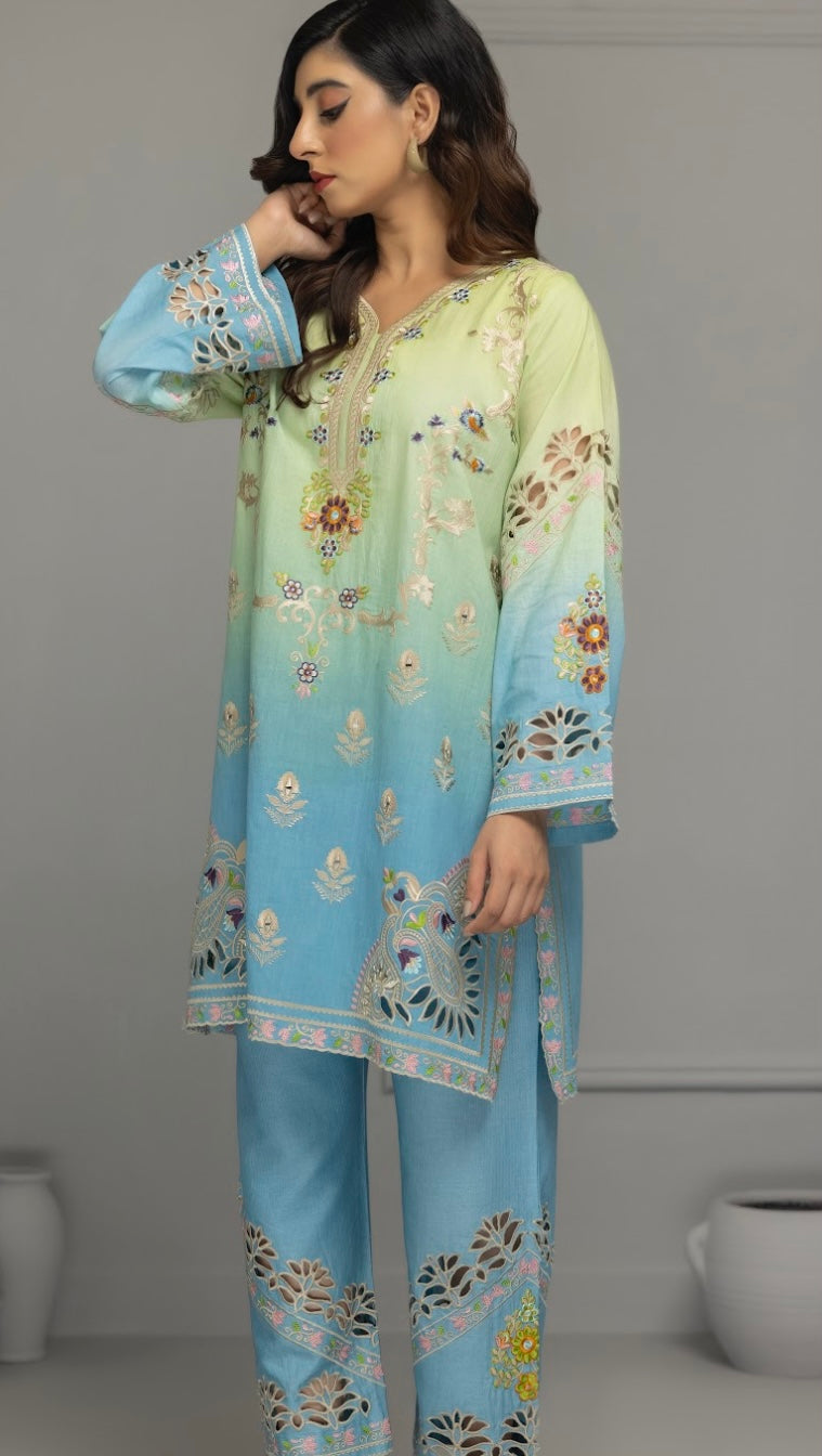 Shaded Green & Blue Co-Ord Sets