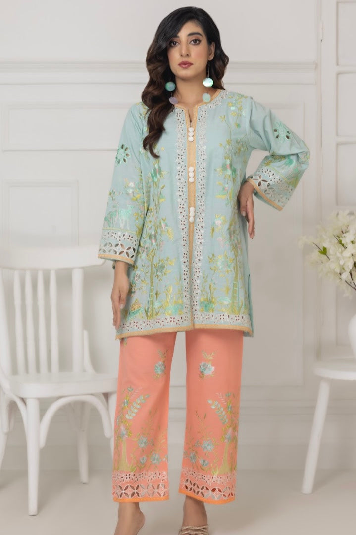 Sky Blue & Peachy Orange Co-Ord Sets