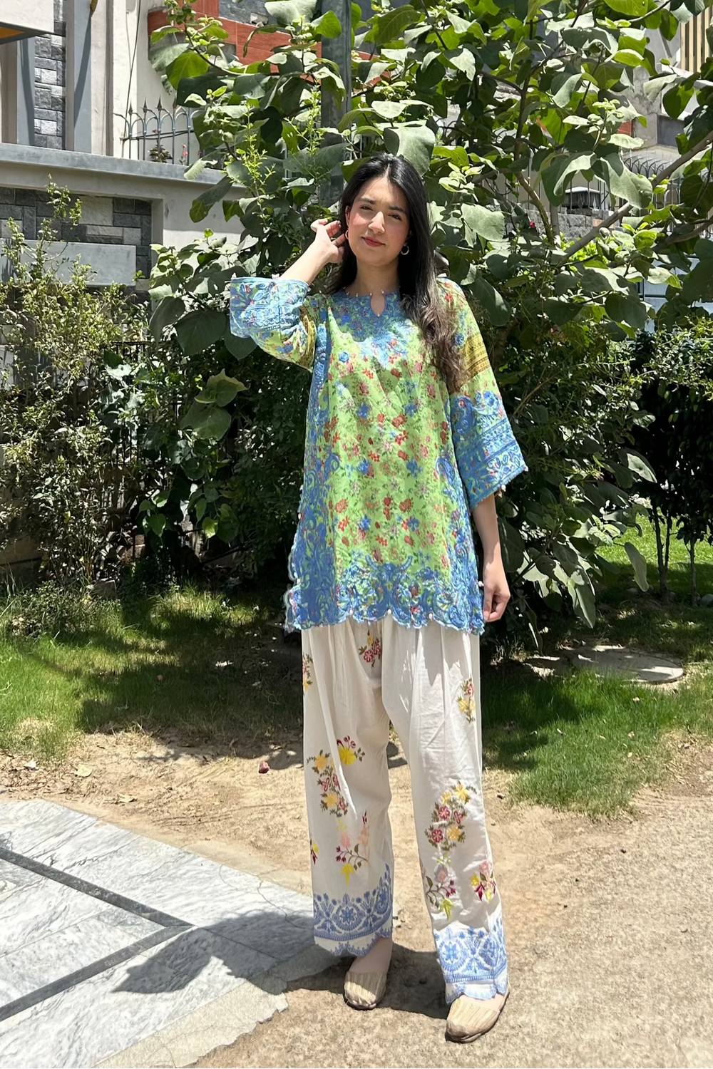 GREEN-PRINTED -CO-ORD