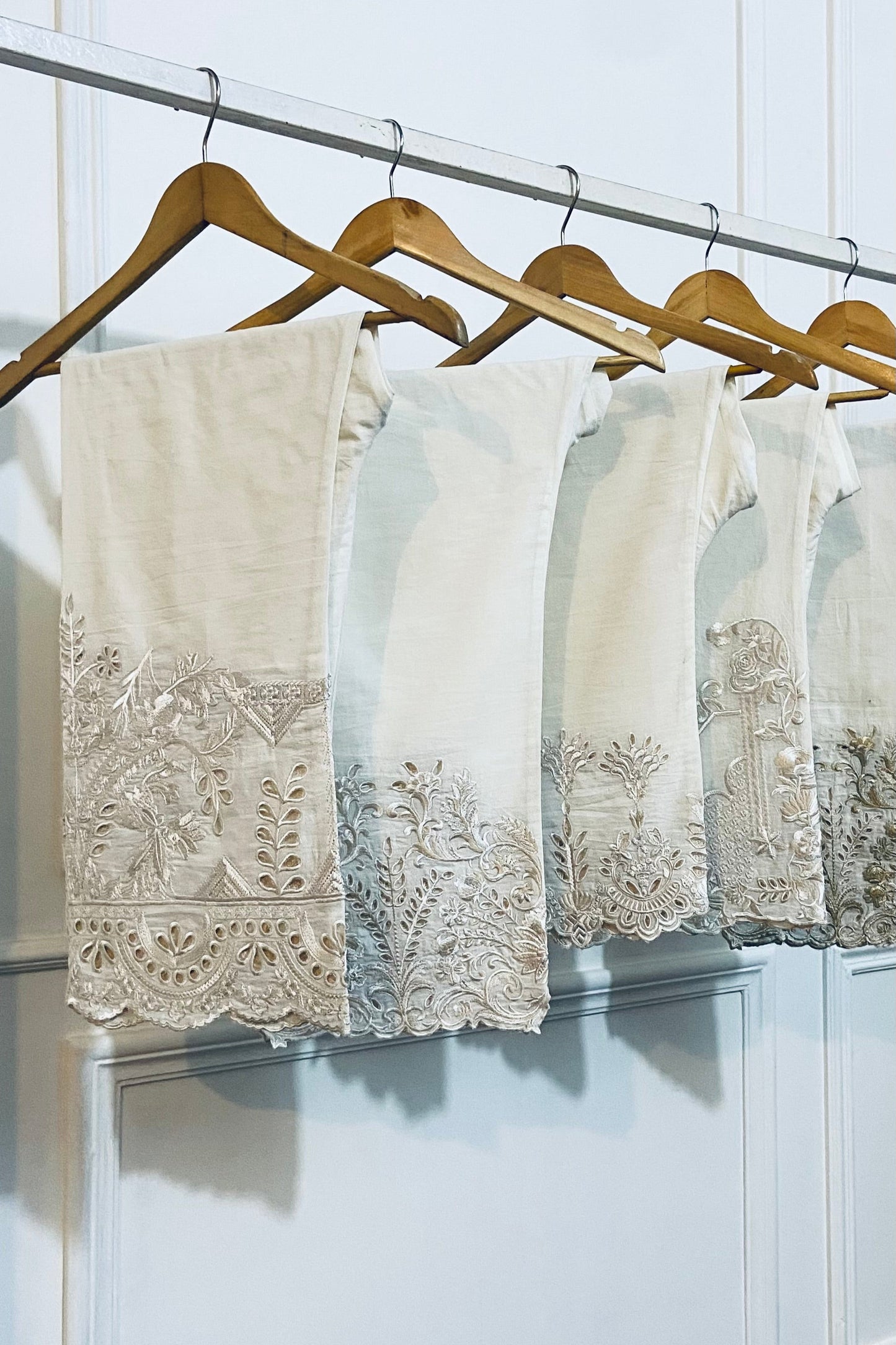 Ivory Embroidered & Cut Work Pant