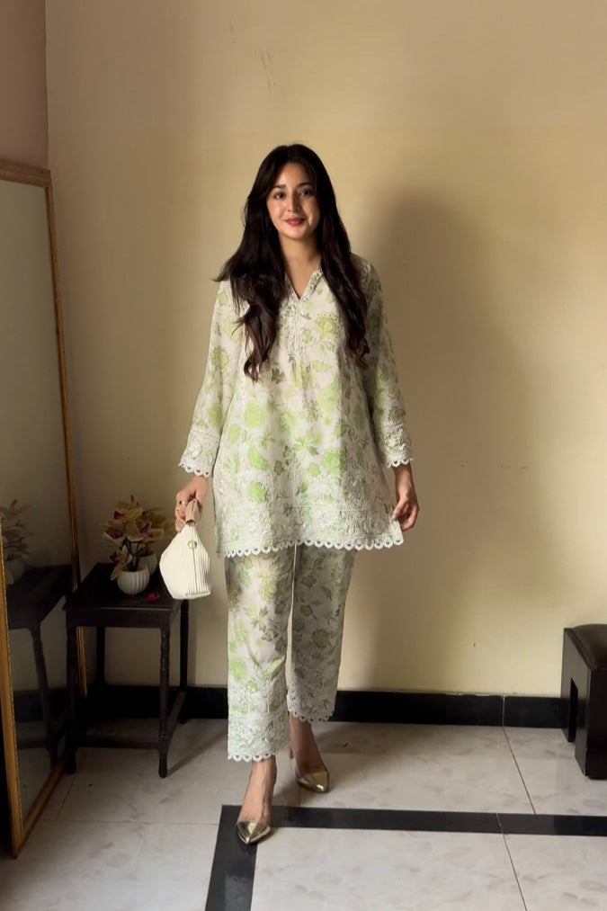 Printed Light Green CO-ORD Set