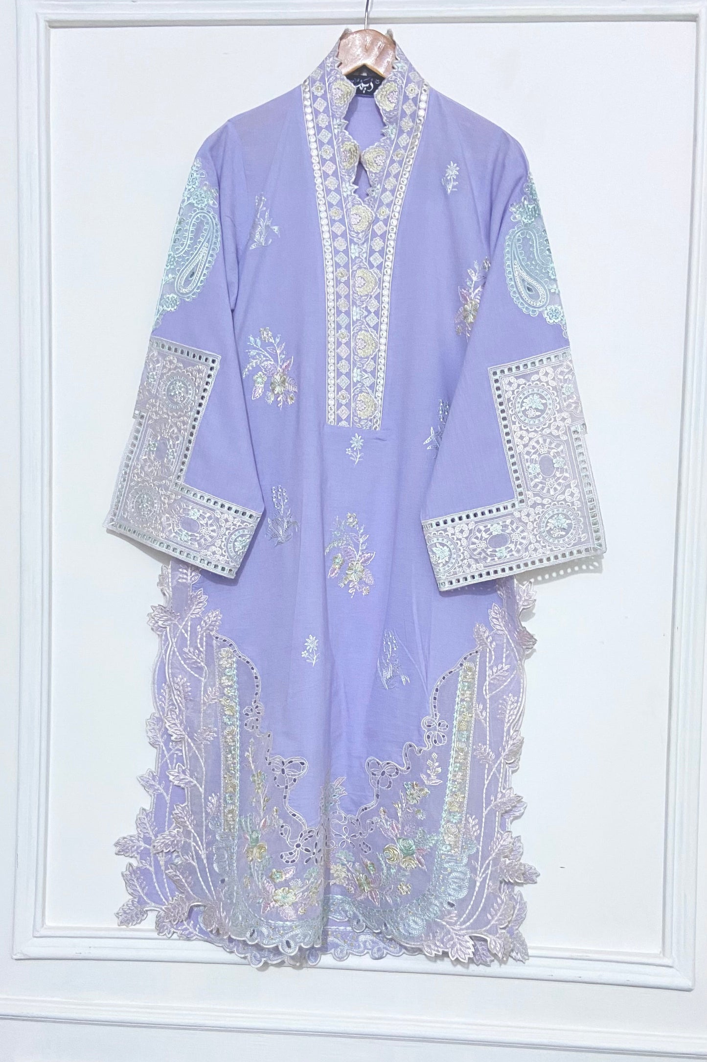 Light Lavender Embroidered Kurta