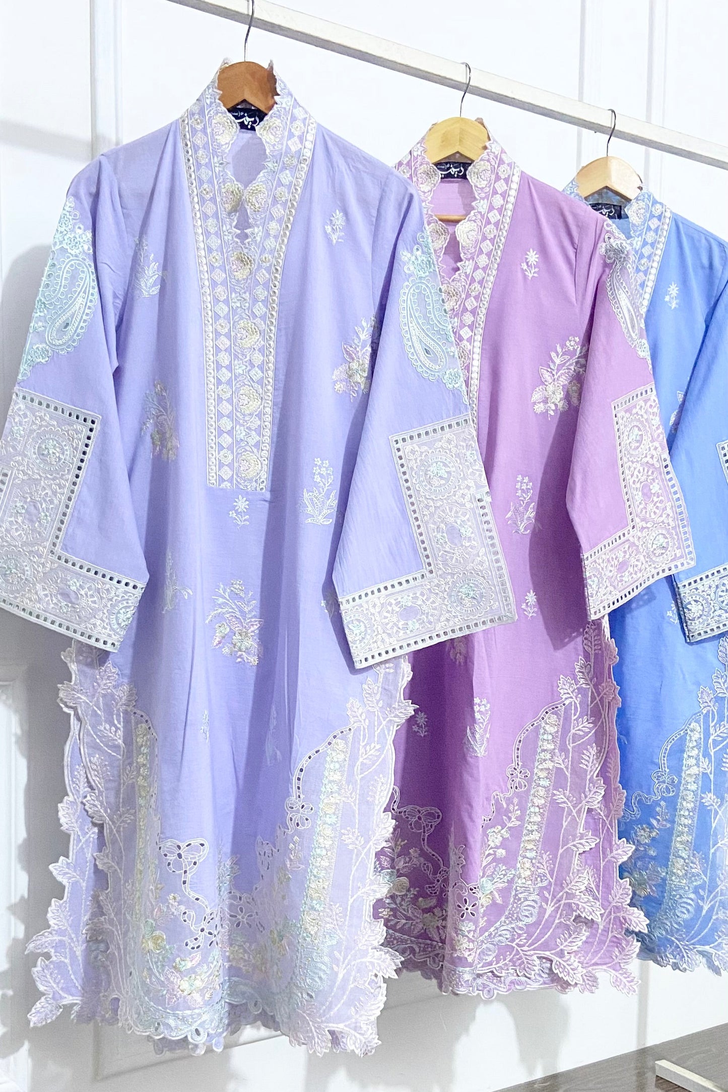 Lavender Embroidered Kurta