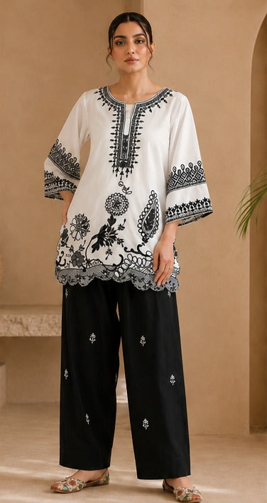 WHITE & BLACK CO-ORD