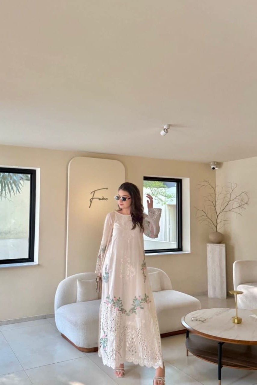 IVORY KAFTAN 2PCS