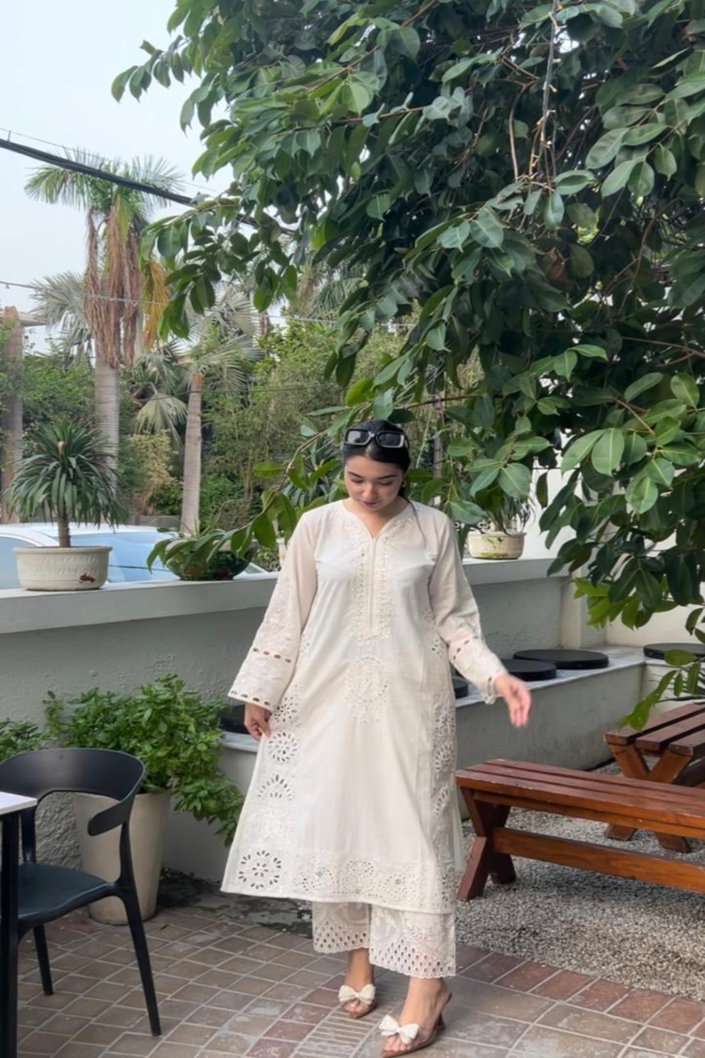 WHITE KAMDANI kurta