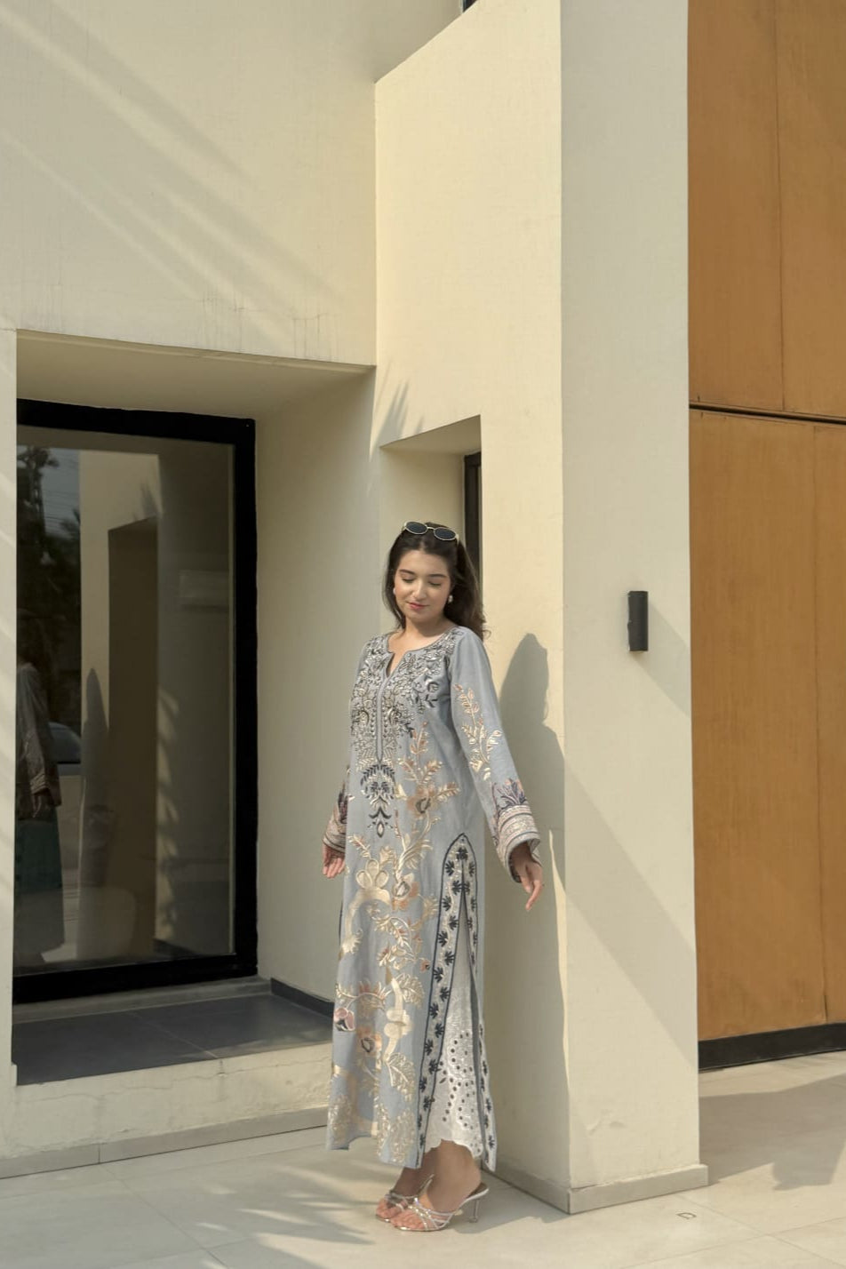 DOLPHIN GREY KAFTAN 2PCS