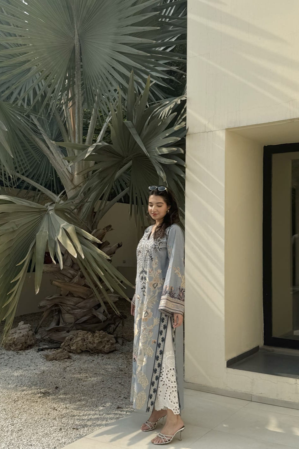 DOLPHIN GREY KAFTAN 2PCS