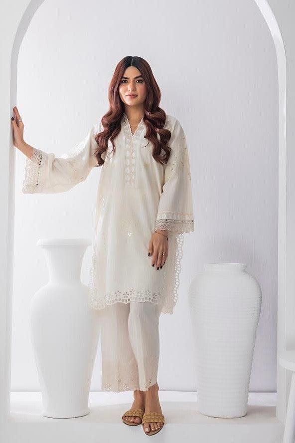 iVory Mirror & Cut Worked Co-Ord Sets