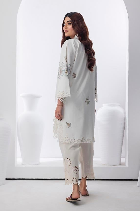 White & iVory Mirror & Cut Worked Co-Ord Sets