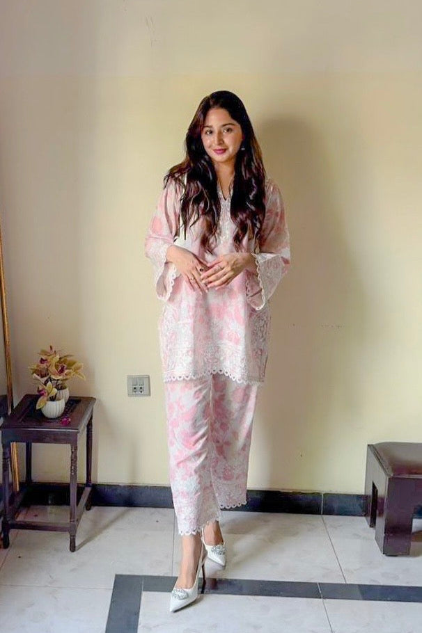 Printed Pastel Pink CO-ORD Set