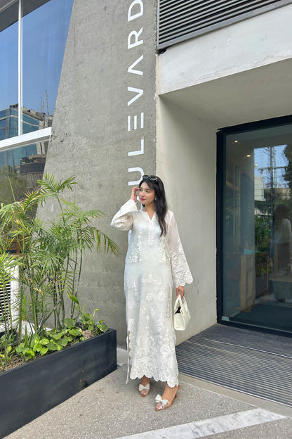 WHITE 2PCS kaftan