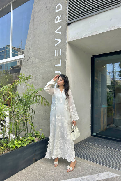 WHITE 2PCS kaftan