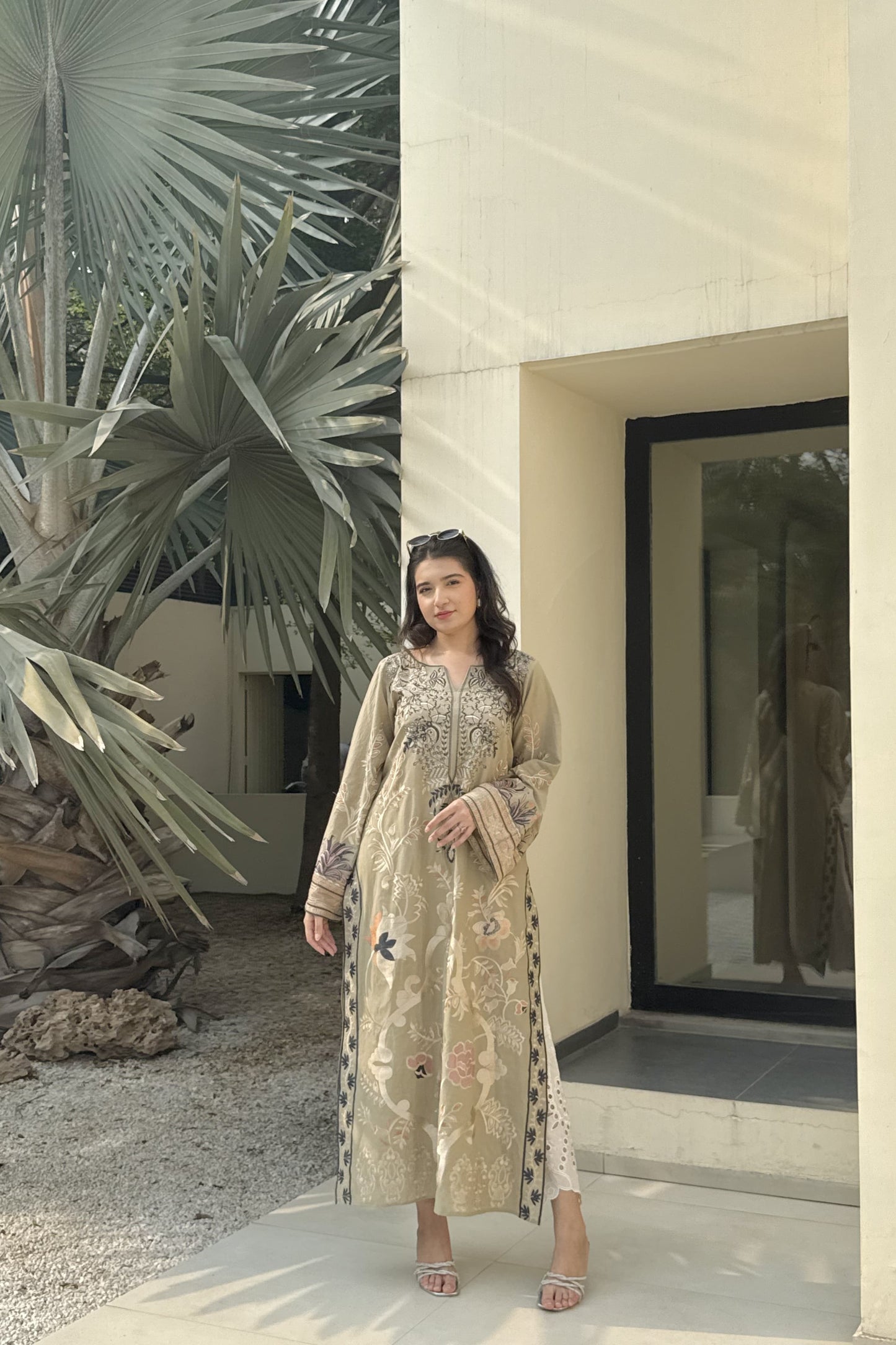 LAUREL GREEN KAFTAN 2PCS