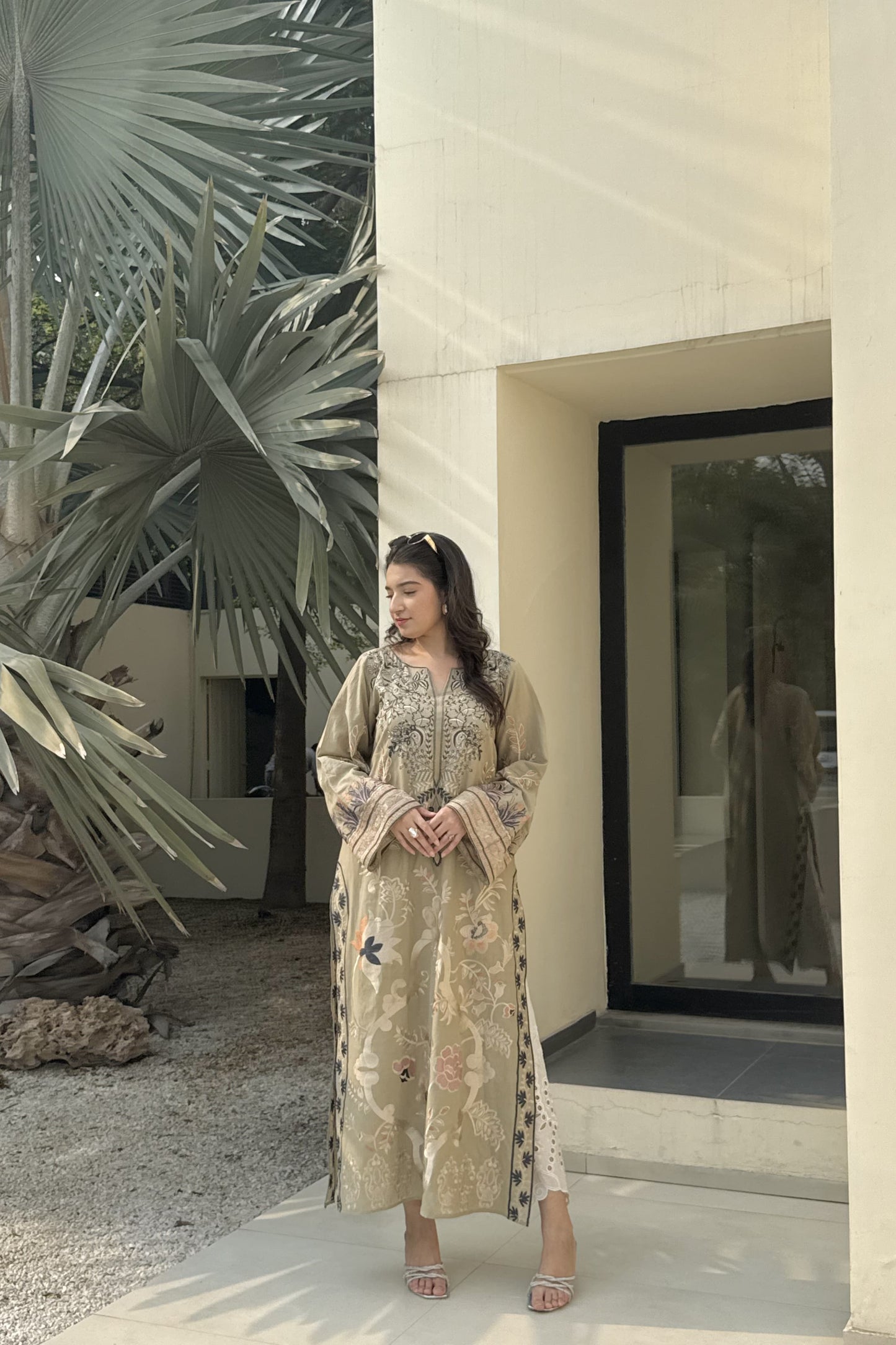 LAUREL GREEN KAFTAN 2PCS