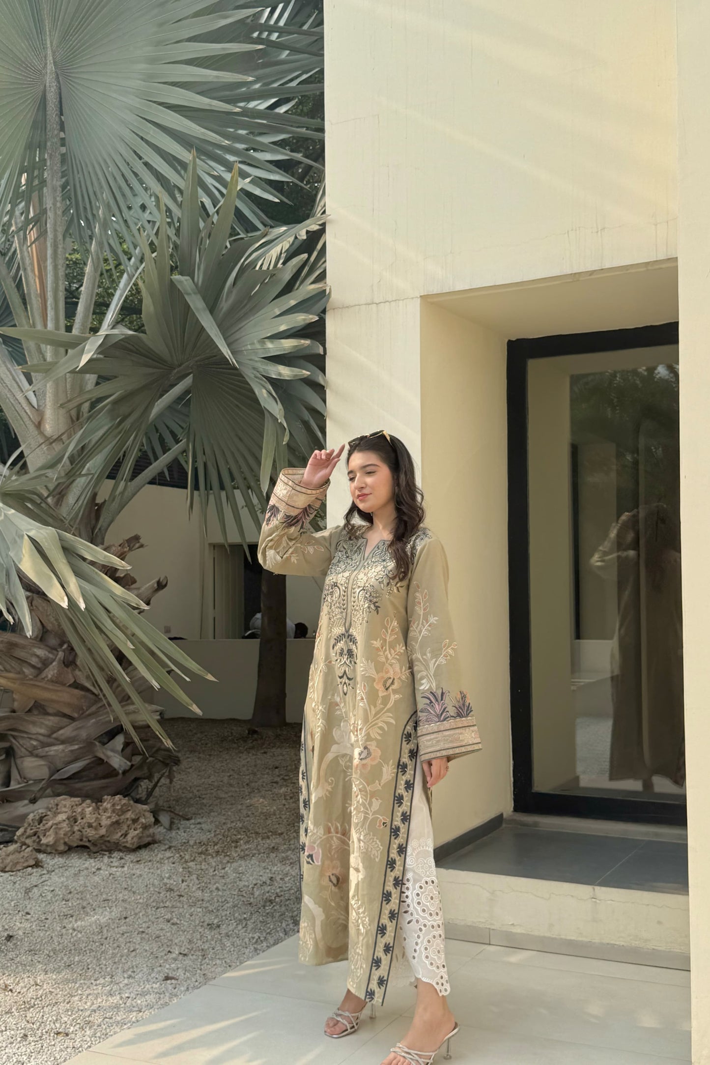 LAUREL GREEN KAFTAN 2PCS