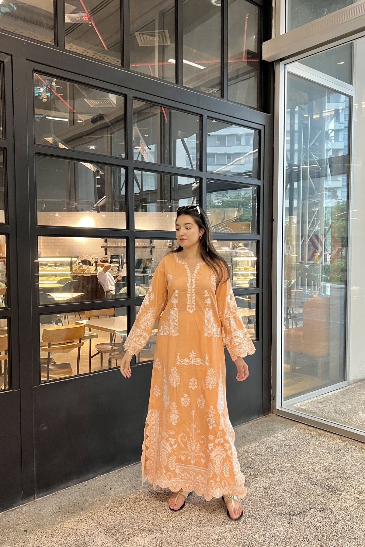 LIGHT SALM0N 2PCS kaftan