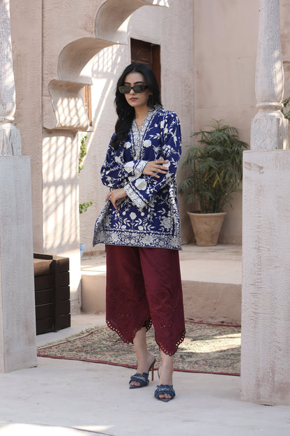 BLUE  GHARA CO-ORD
