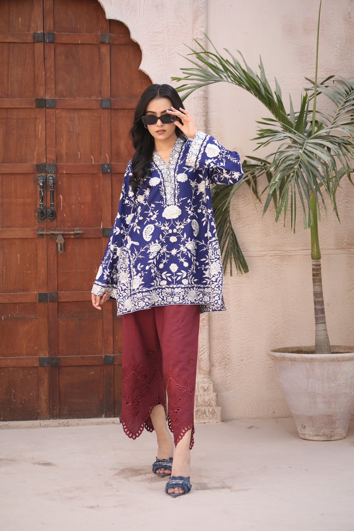 BLUE  GHARA CO-ORD