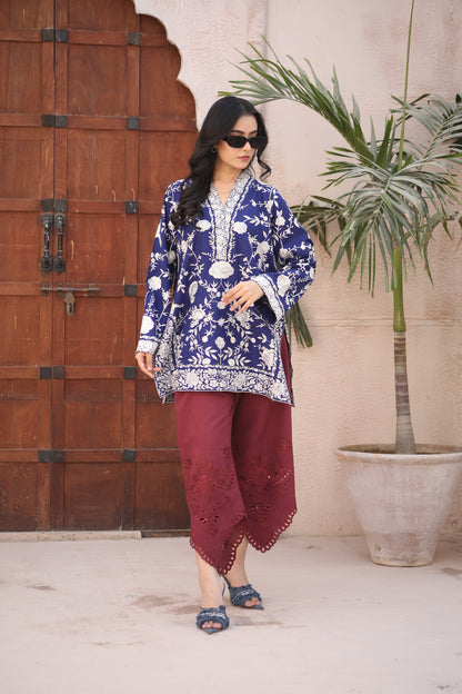 BLUE  GHARA CO-ORD