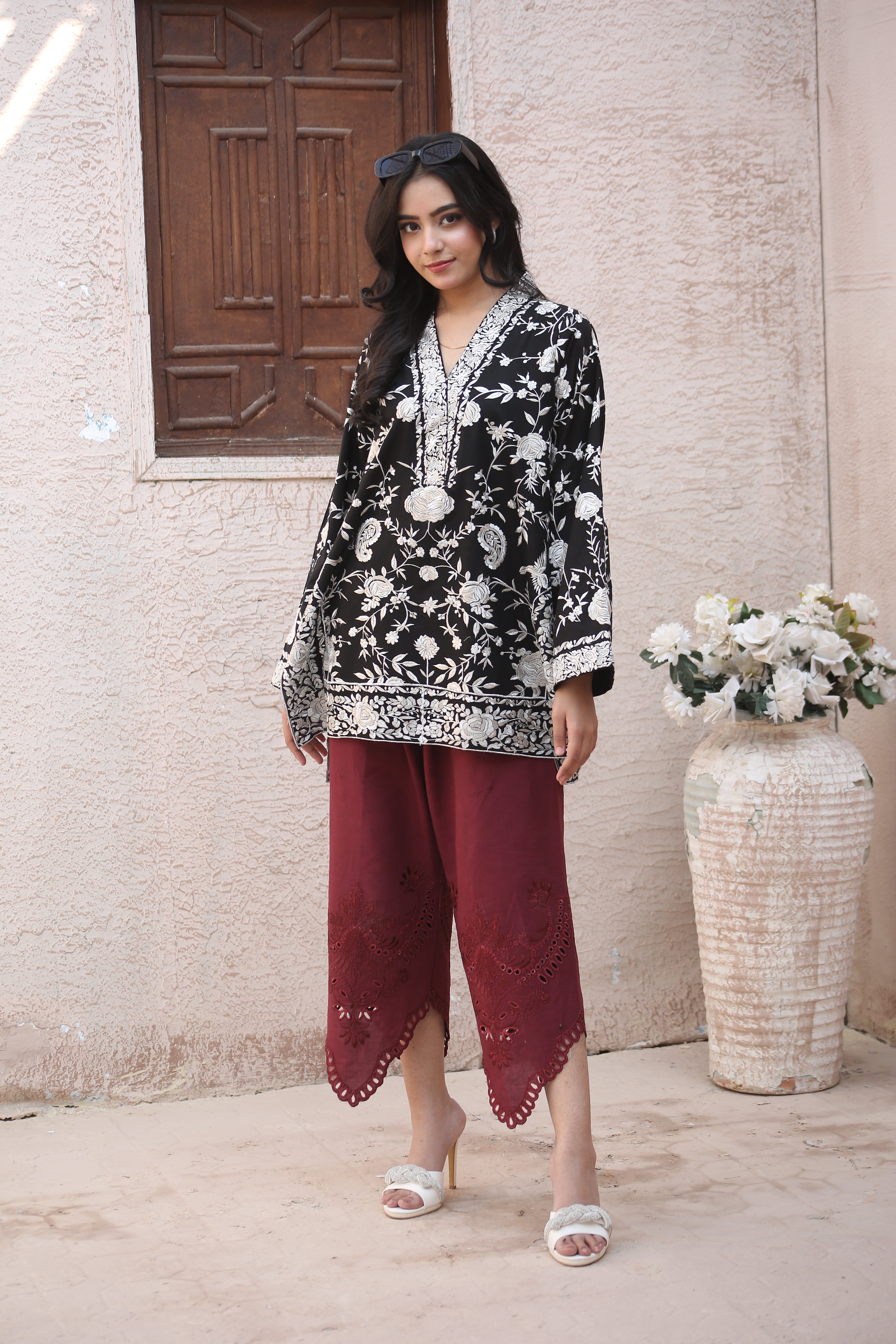 BLACK GHARA CO-ORD – ZAINAB'S