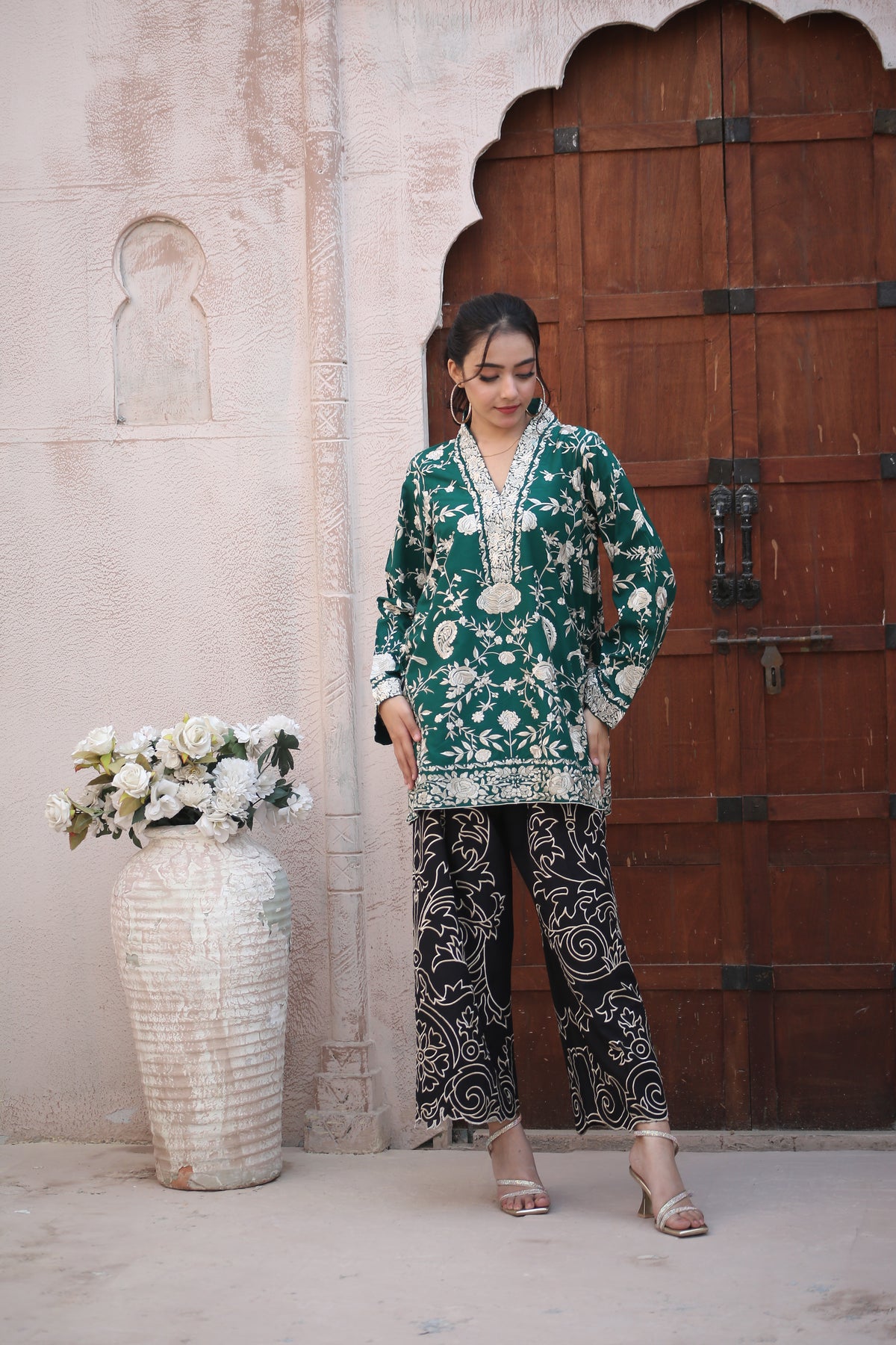GREEN  GHARA CO-ORD