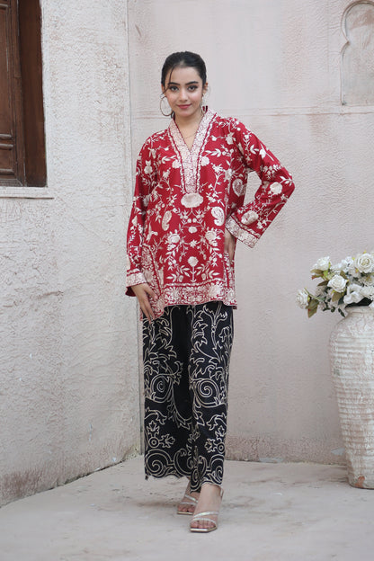 RED GHARA CO-ORD