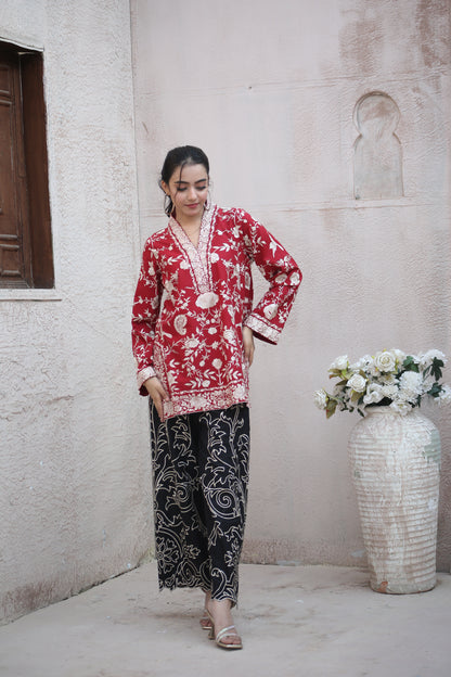 RED GHARA CO-ORD
