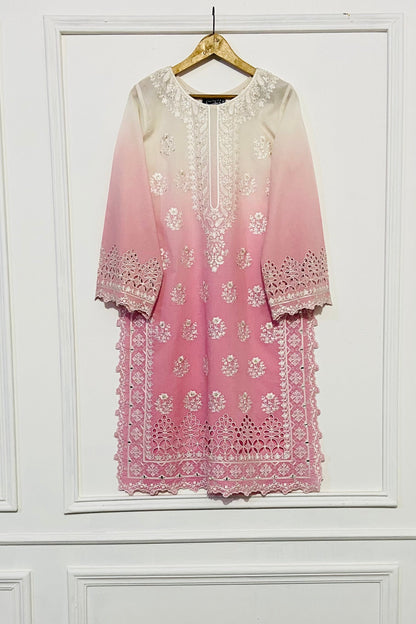 SHADED PINK & WHITE KURTA