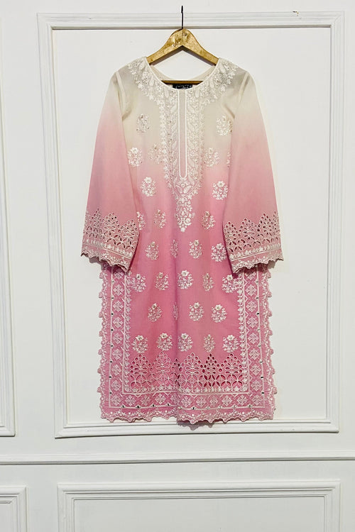 SHADED PINK & WHITE KURTA
