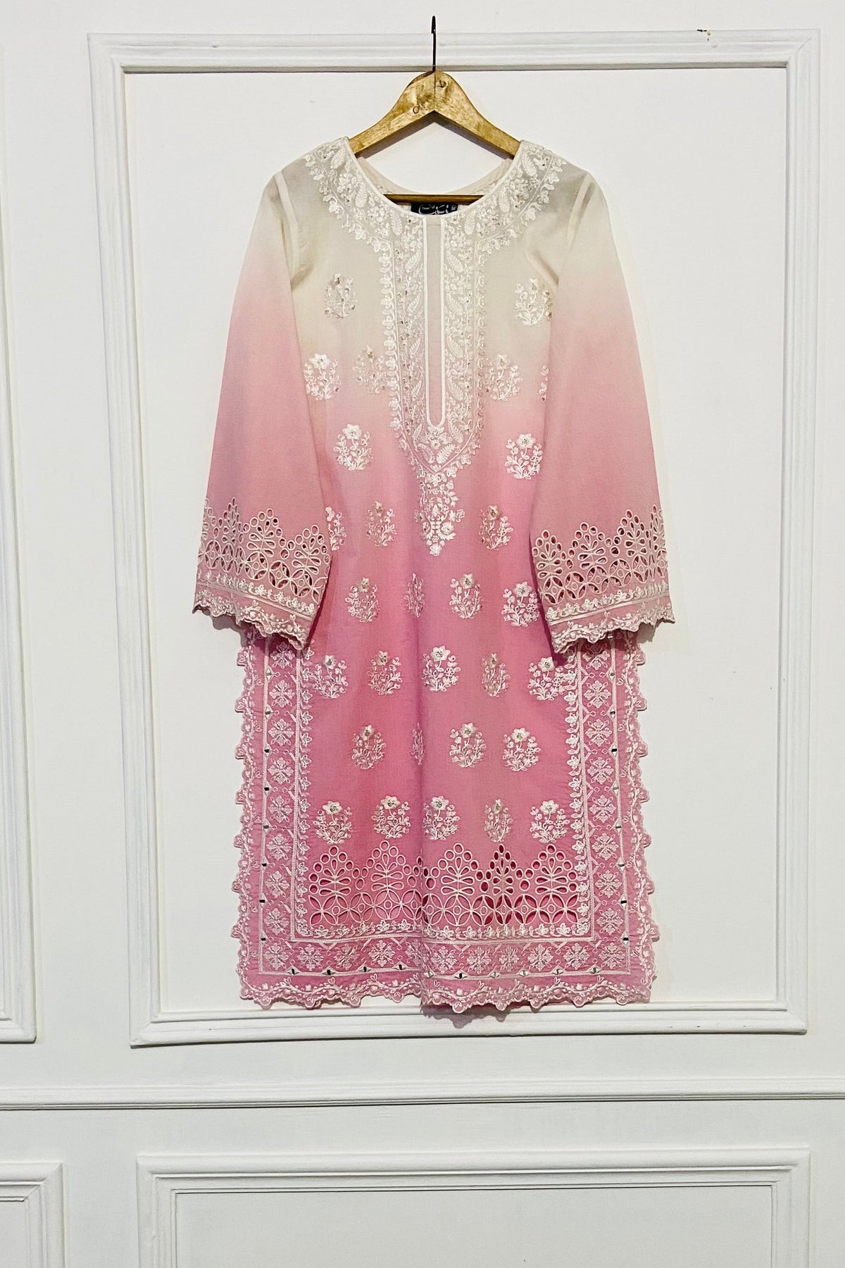 SHADED PINK & WHITE KURTA
