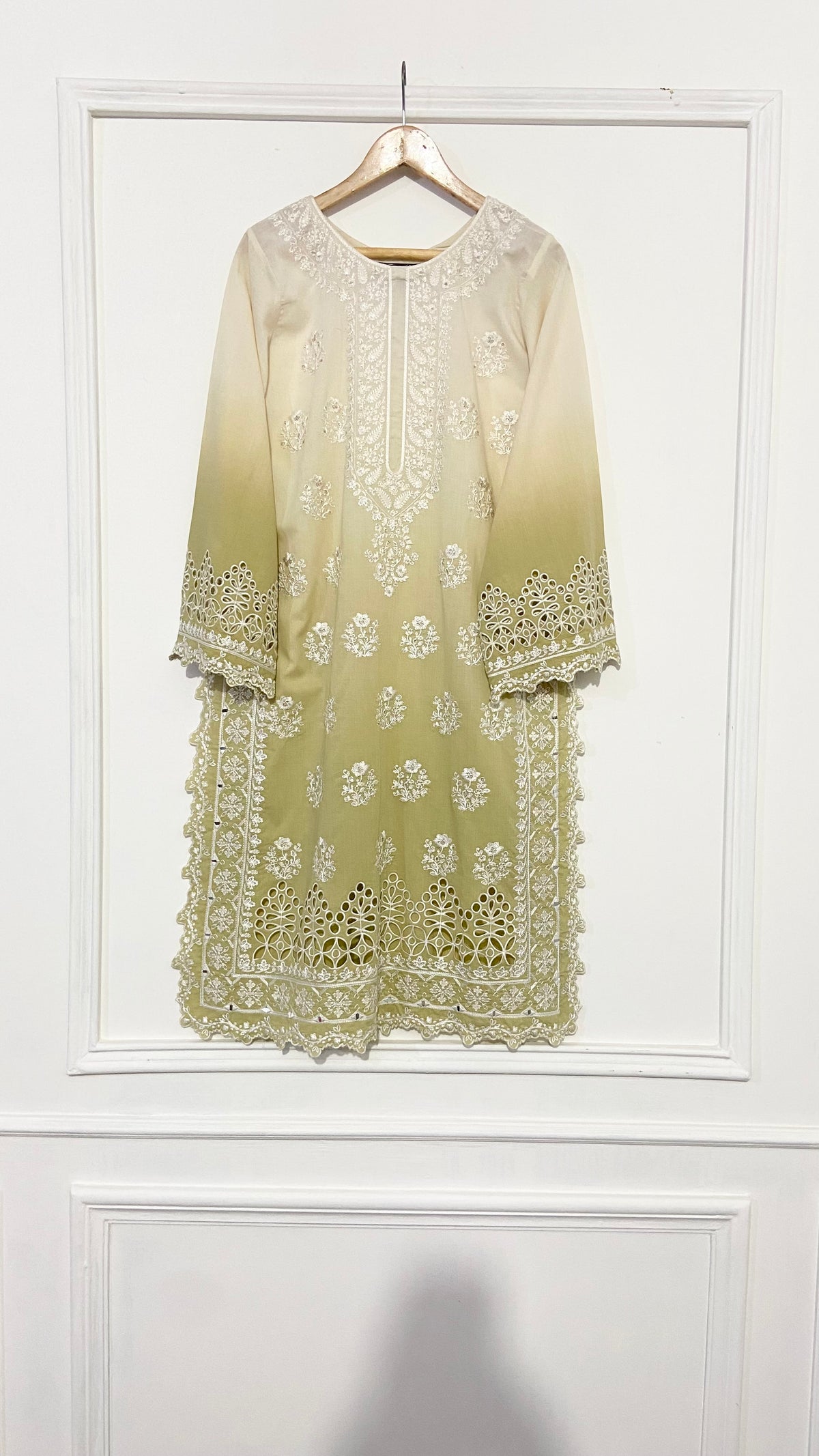 SHADED OLIVE GREEN KURTA