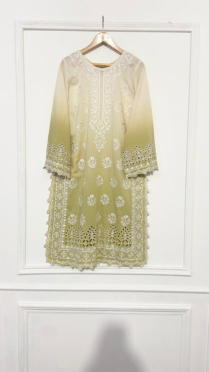 SHADED OLIVE GREEN KURTA