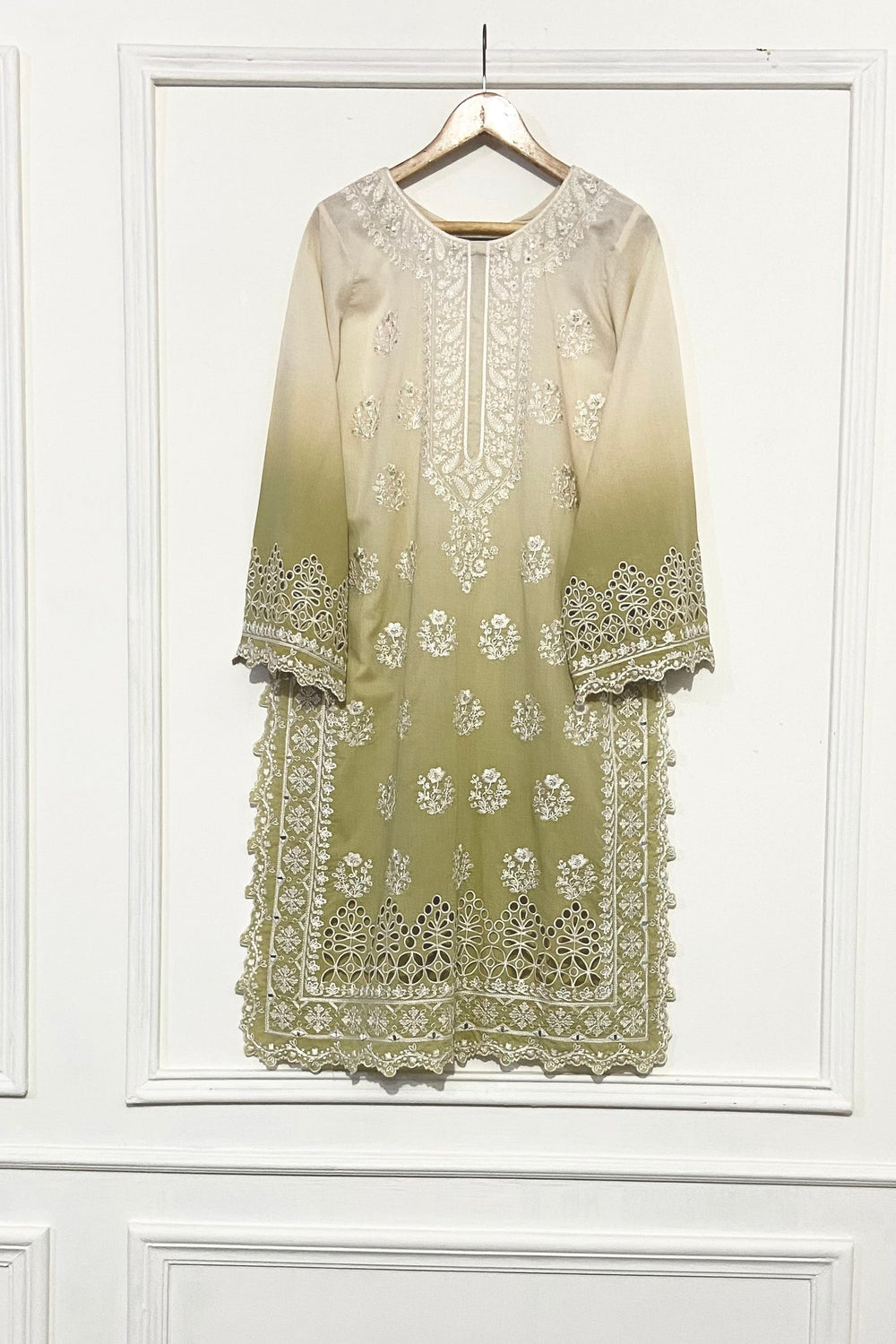 SHADED OLIVE GREEN KURTA
