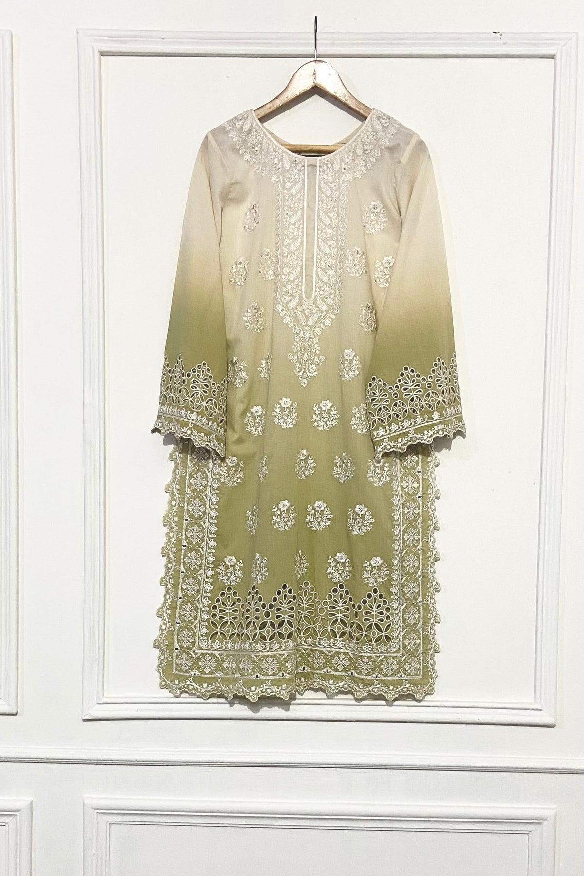 SHADED OLIVE GREEN KURTA